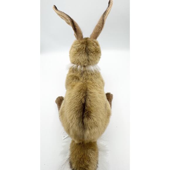 Hansa Jack Rabbit Plush Realistic Poseable Stuffed Animal Handcrafted Bunny 14" - Picture 9 of 16